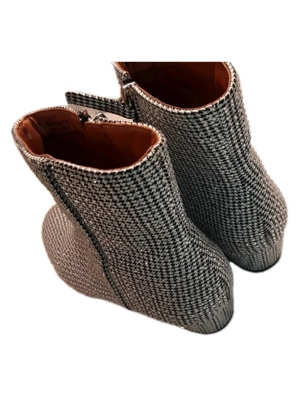 KURT GEIGER-Mini Burlington Silver Rhinestone Embellished Girl's-Booties-Sz 4